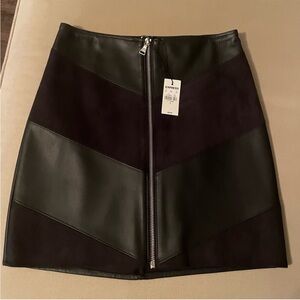 Express Black Leather Skirt